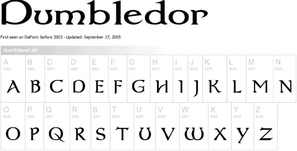 List Of All Harry Potter Fonts - Free Download 2