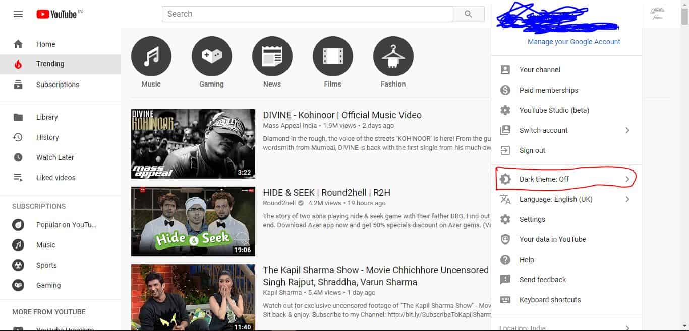 How To Enable Youtube Dark Mode 4