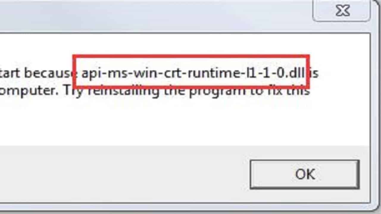 Ошибка API. API MS win CRT runtime l1 1 0 dll ошибка как исправить. Дилл файлы ошибка. Ошибка при запуске игры runtime