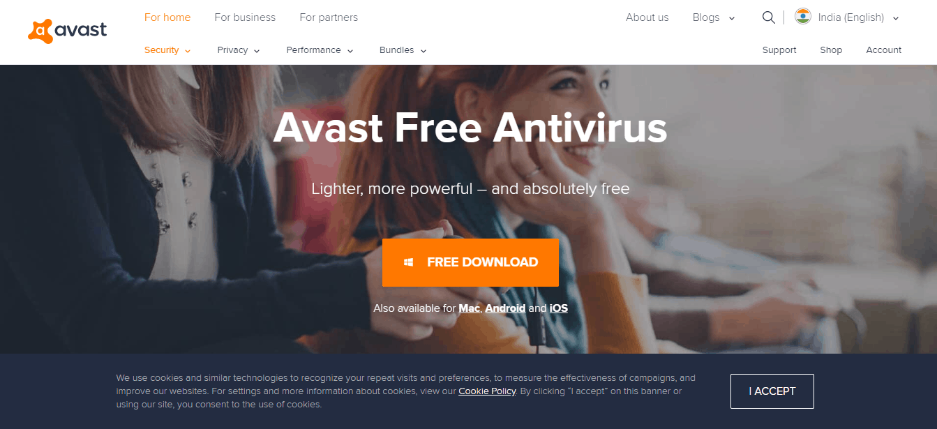 Avast official website