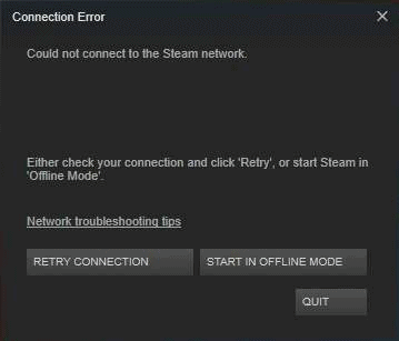 steam not connecting