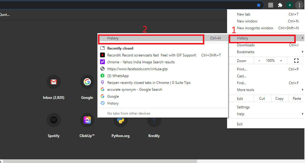 How to Quickly Restore Last Chrome Session or Closed Tabs 8