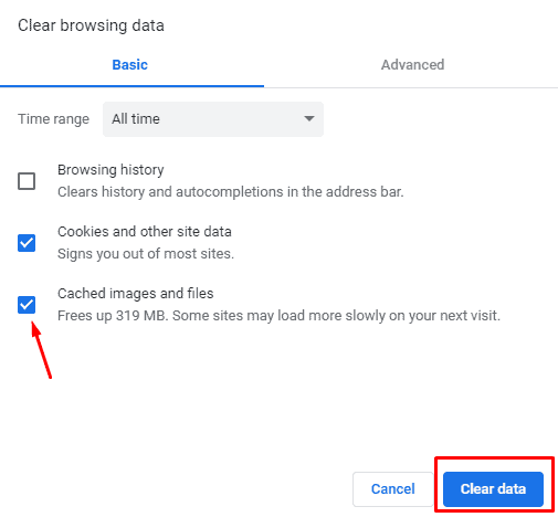 chrome not enough memory to open this page