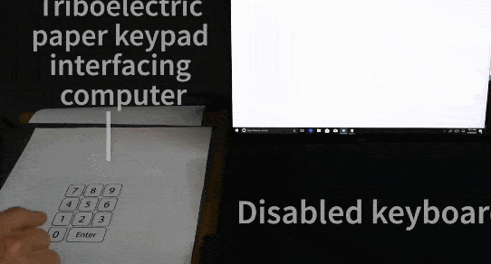 paper-based electronic keypad