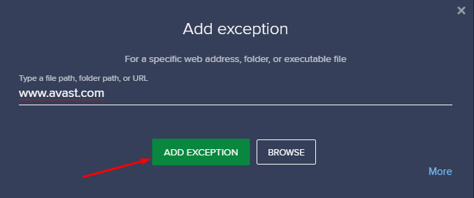 avast overwatch exception