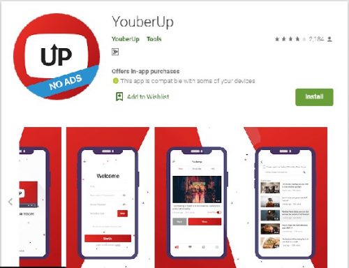 YouberUp android app Review free youtube subscribers