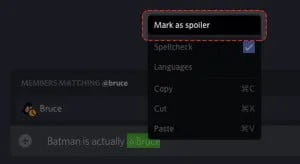 mark as spoiler