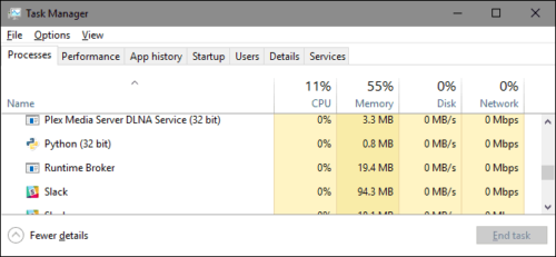 runtime broker in task manager