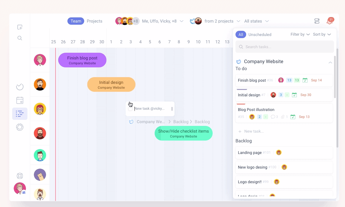 ora project management  timeline