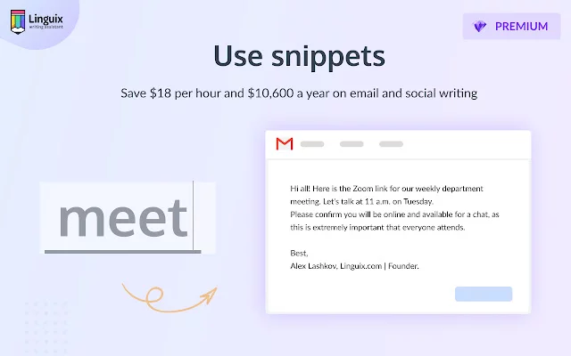 Linguix Review - Must Have AI Writing Assistant linguix premium snippets