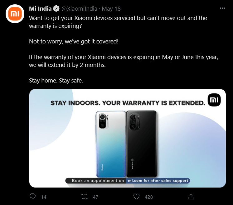 Xiaomi extended warranty