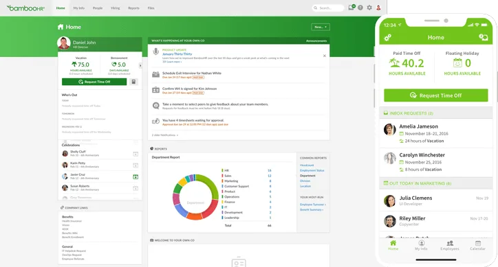 Top 10 HR Management Software (HRMS) That You Must Have bamboo hr