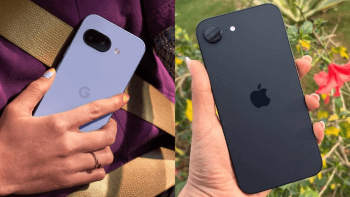 Google Pixel 9A vs. iPhone 16E Google Pixel 9A vs. iPhone 16E